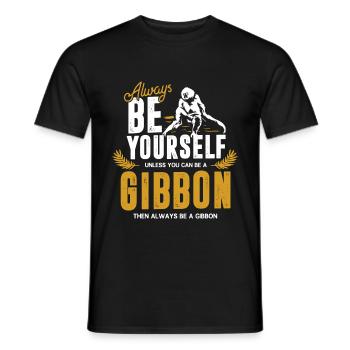 Gibbon - Männer T-Shirt - Schwarz - Vorne - AI Model Male 178 light (178cm)