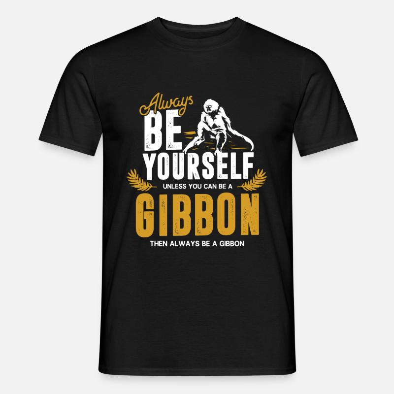 Gibbon - Männer T-Shirt - Schwarz