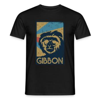 Gibbon - Männer T-Shirt - Schwarz - Vorne - AI Model Male 178 light (178cm)