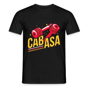 Cabasa - Männer T-Shirt - Schwarz - Vorne - AI Model Male 178 light (178cm)