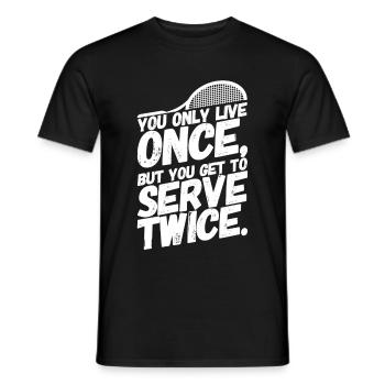 Paroles de joueurs de tennis - T-shirt homme - noir - Devant - AI Model Male 178 light (178cm)