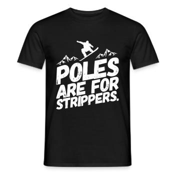 Snowboarding Snowboard Snowboarder Stripper - Männer T-Shirt - Schwarz - Vorne - AI Model Male 178 light (178cm)