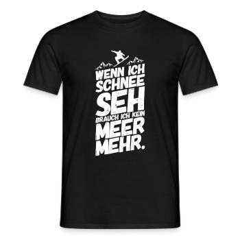 Snowboarding Snowboard Snowboarder Schnee - Männer T-Shirt - Schwarz - Vorne - AI Model Male 178 light (178cm)