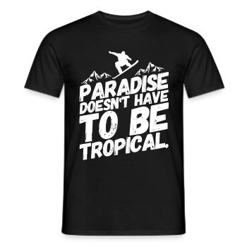 Snowboarding Snowboard Snowboarder Paradies - Männer T-Shirt - Schwarz - Vorne - AI Model Male 178 light (178cm)