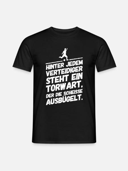 Fußball Lustige Coole Sprüche Torwart - Männer T-Shirt - Schwarz
