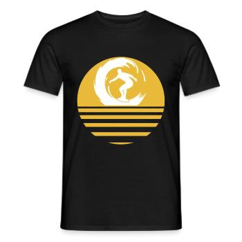 Surfing Surfer Surf Sun - Men's T-Shirt - black - Front - AI Model Male 178 light (178cm)