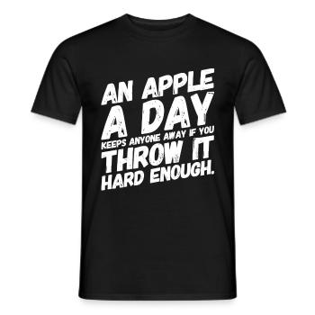 Lustige Coole Witzige Sprüche Apfel - Männer T-Shirt - Schwarz - Vorne - AI Model Male 178 light (178cm)