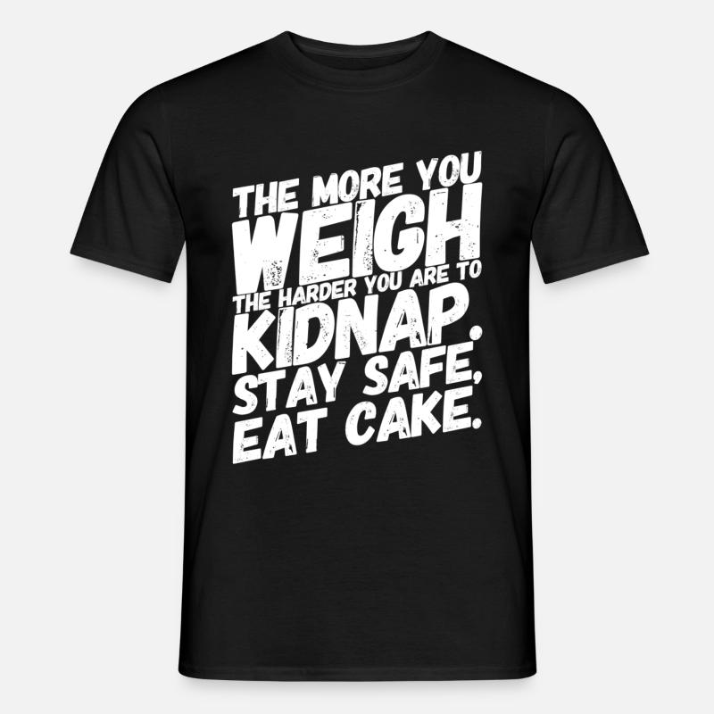 Lustige Coole Witzige Sprüche Kuchen - Männer T-Shirt - Schwarz