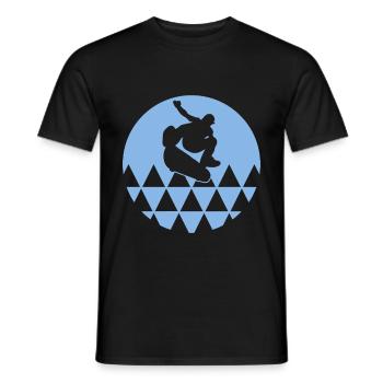 Skate Skater Skateboard Skaten Blau - Männer T-Shirt - Schwarz - Vorne - AI Model Male 178 light (178cm)