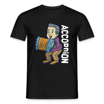 Akkordeon Geschenk - Männer T-Shirt - Schwarz - Vorne - AI Model Male 178 light (178cm)