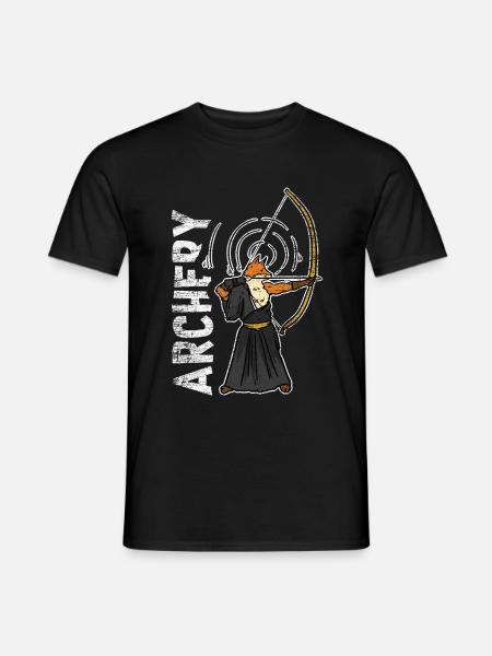 Bogenschießen Fuchs Geschenk - Männer T-Shirt - Schwarz
