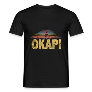 Okapi gift - Men's T-Shirt - black - Front - AI Model Male 178 light (178cm)