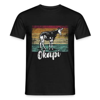 Okapi gift - Men's T-Shirt - black - Front - AI Model Male 178 light (178cm)