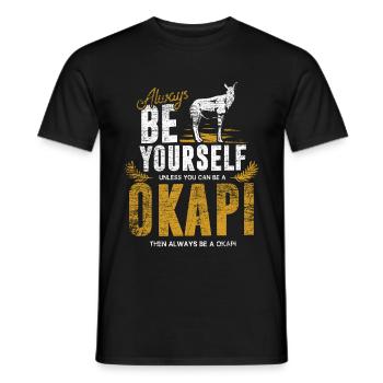 Okapi Geschenk - Männer T-Shirt - Schwarz - Vorne - AI Model Male 178 light (178cm)