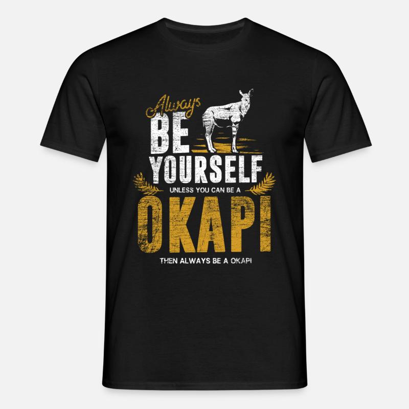 Okapi Geschenk - Männer T-Shirt - Schwarz
