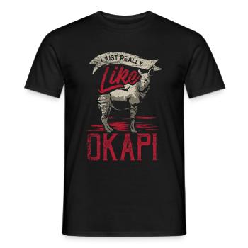 Okapi gift - Men's T-Shirt - black - Front - AI Model Male 178 light (178cm)