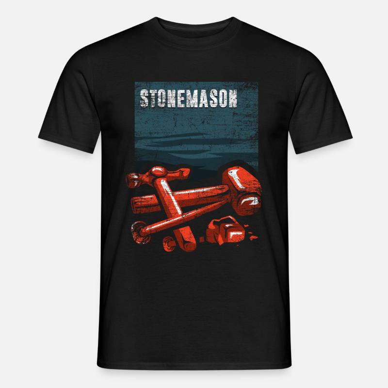 Steinmetz Geschenk - Männer T-Shirt - Schwarz