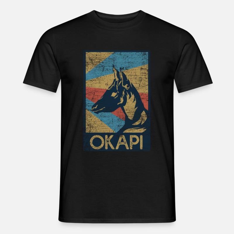 Okapi Geschenk - Männer T-Shirt - Schwarz