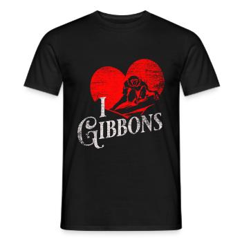 Cadeau Gibbon - T-shirt homme - noir - Devant - AI Model Male 178 light (178cm)