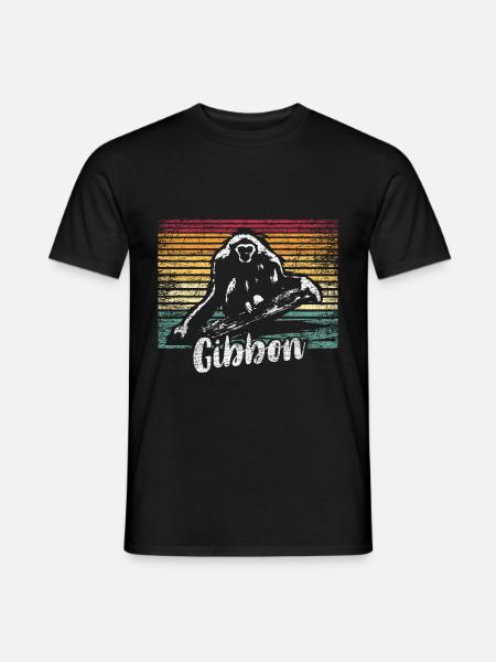 Gibbon gift - Men's T-Shirt - black