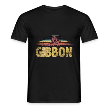 Cadeau Gibbon - T-shirt homme - noir - Devant - AI Model Male 178 light (178cm)