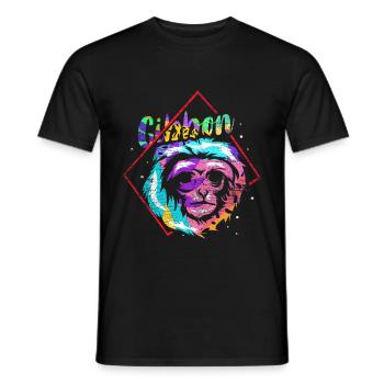 Cadeau Gibbon - T-shirt homme - noir - Devant - AI Model Male 178 light (178cm)
