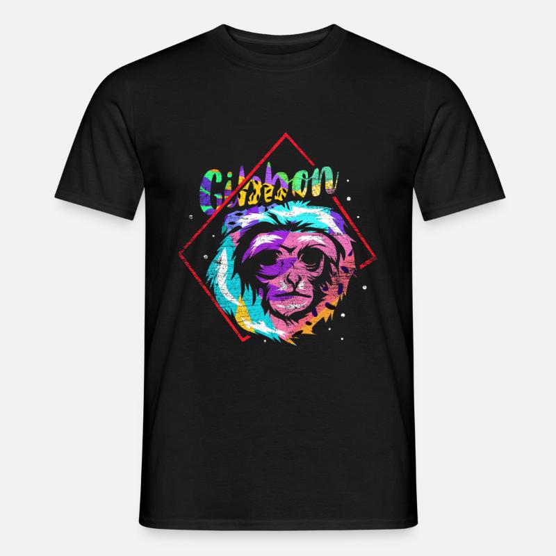 Gibbon Geschenk - Männer T-Shirt - Schwarz