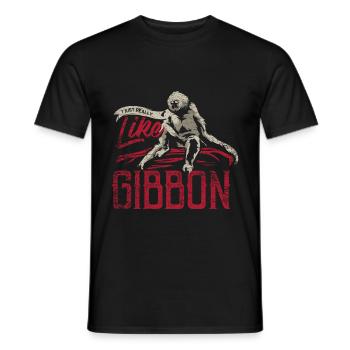 Cadeau Gibbon - T-shirt homme - noir - Devant - AI Model Male 178 light (178cm)