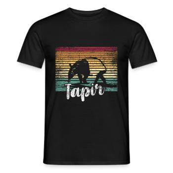 Tapirs gift - Men's T-Shirt - black - Front - AI Model Male 178 light (178cm)