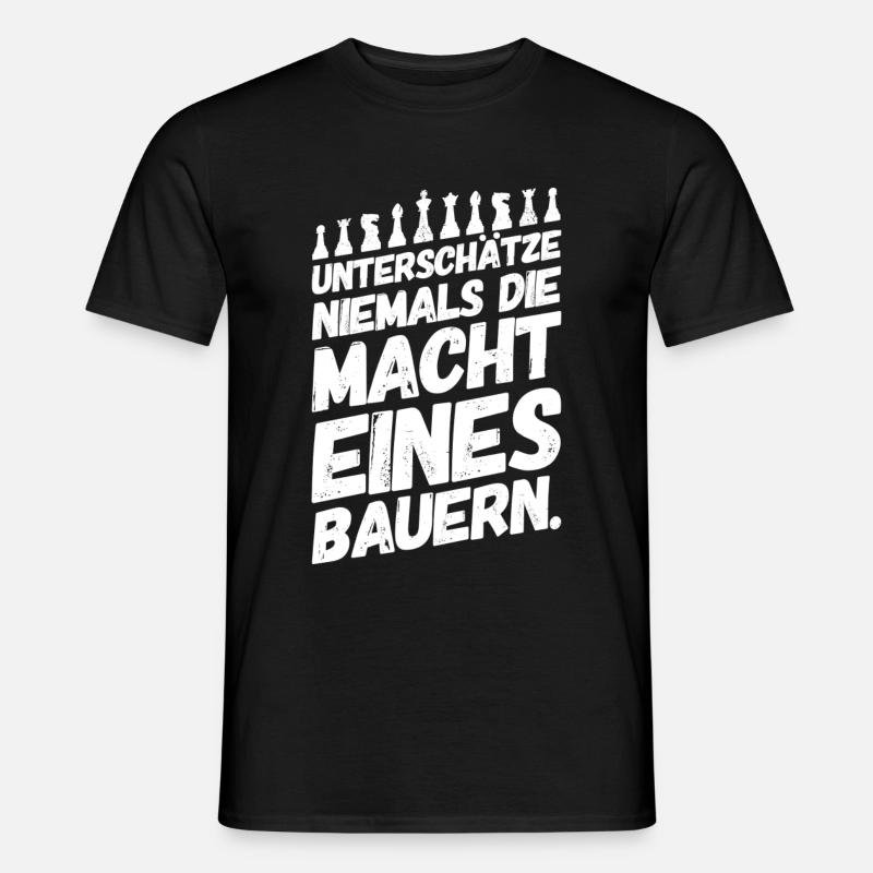 Schach Sprüche Bauer - Männer T-Shirt - Schwarz