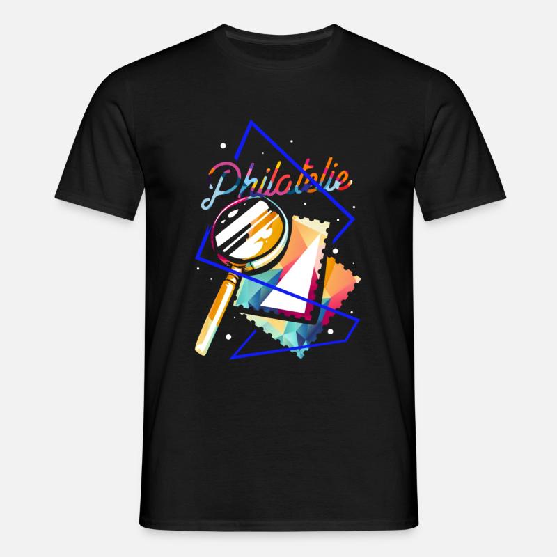 Philatelie Polygon - Männer T-Shirt - Schwarz