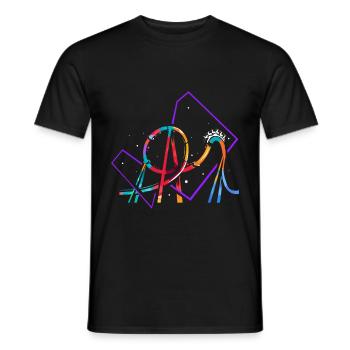Polygone de montagnes russes - T-shirt homme - noir - Devant - AI Model Male 178 light (178cm)