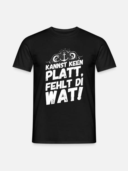 Plattdeutsch Spruch Sprüche Norddeutschland Platt - Männer T-Shirt - Schwarz