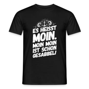 Plattdeutsch Spruch Sprüche Norddeutschland Moin - Männer T-Shirt - Schwarz - Vorne - AI Model Male 178 light (178cm)