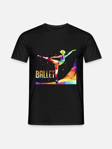 Ballet polygon - Men's T-Shirt - black
