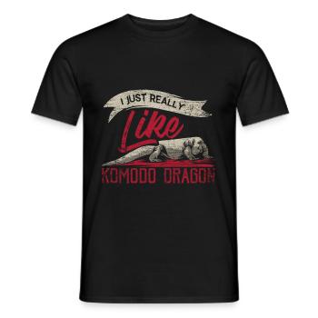 Komodo Dragon Geschenk - Männer T-Shirt - Schwarz - Vorne - AI Model Male 178 light (178cm)
