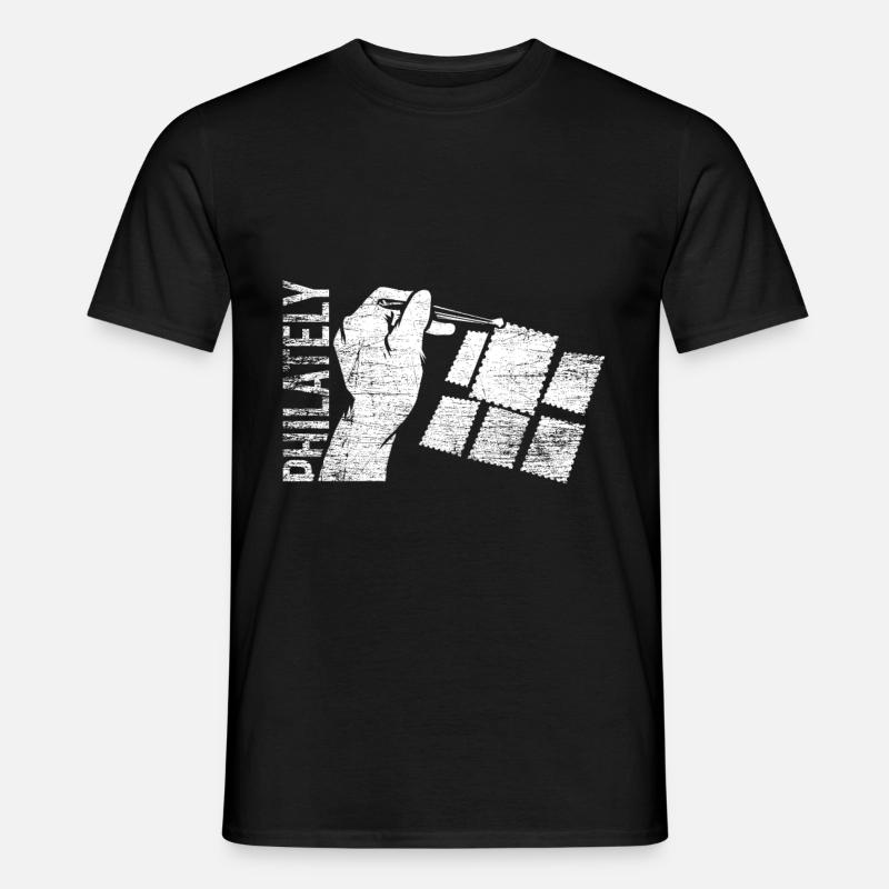 Philatelie Geschenk - Männer T-Shirt - Schwarz