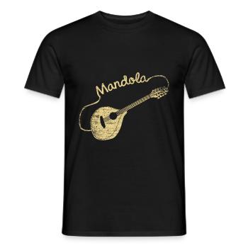 Mandola Geschenk - Men's T-Shirt - black - Front - AI Model Male 178 light (178cm)