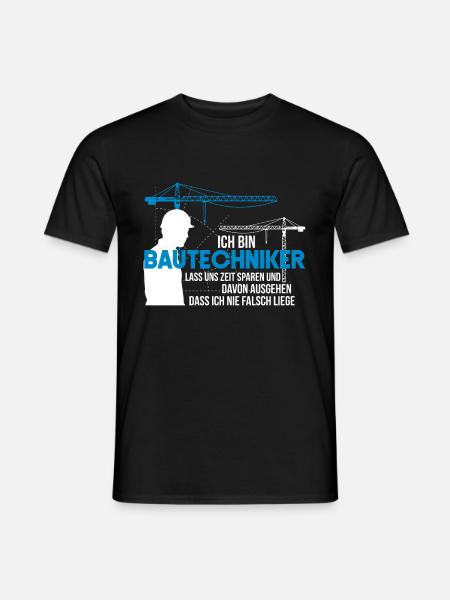 bautechniker - Männer T-Shirt - Schwarz