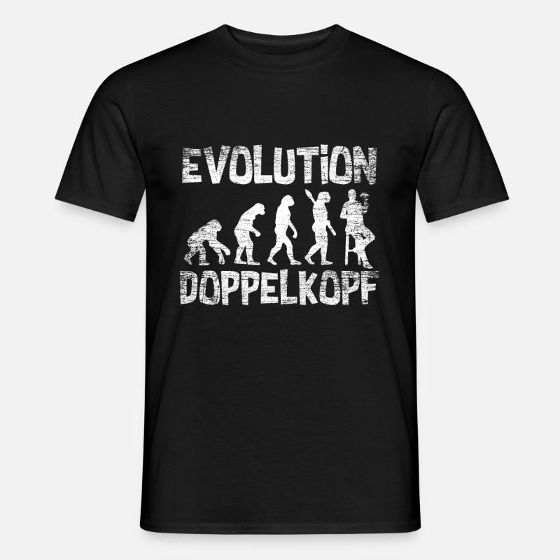 Doppelkopf Geschenk - Männer T-Shirt - Schwarz
