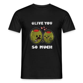 Olives gift - Men's T-Shirt - black - Front - AI Model Male 178 light (178cm)
