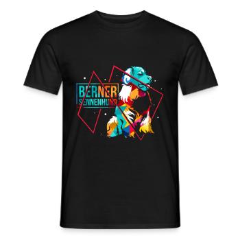 Bernesse Rinderhund - Männer T-Shirt - Schwarz - Vorne - AI Model Male 178 light (178cm)