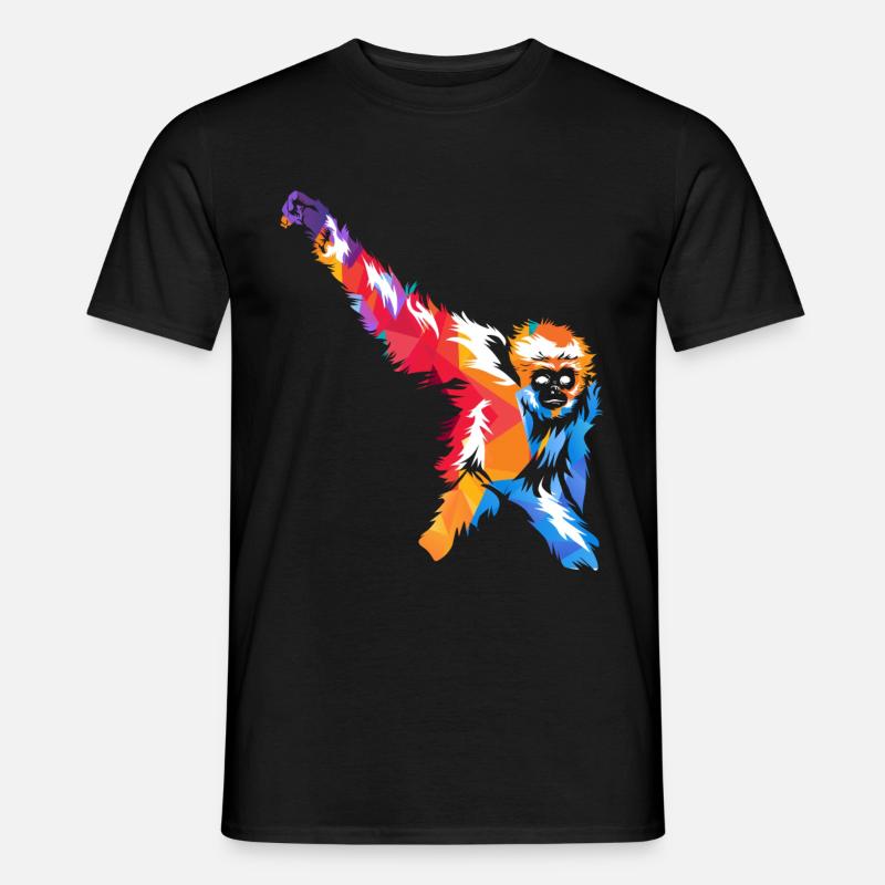 Gibbon - Männer T-Shirt - Schwarz