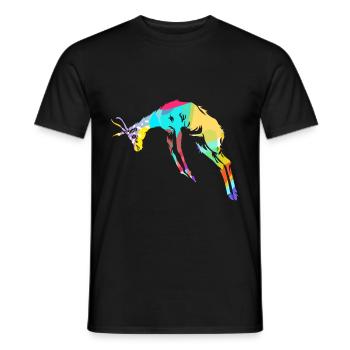 Polygone de gazelle - T-shirt homme - noir - Devant - AI Model Male 178 light (178cm)
