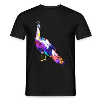 Peacock gift - Men's T-Shirt - black - Front - AI Model Male 178 light (178cm)
