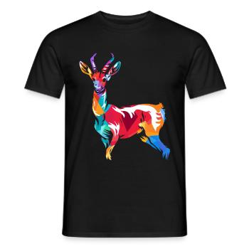 Polygone de gazelle - T-shirt homme - noir - Devant - AI Model Male 178 light (178cm)