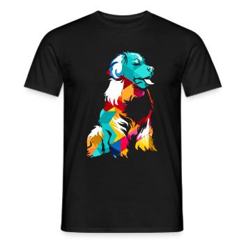 Bernesse Rinderhund - Männer T-Shirt - Schwarz - Vorne - AI Model Male 178 light (178cm)