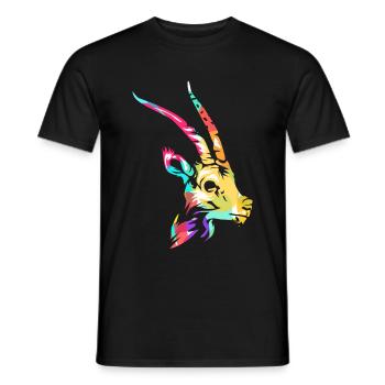 gazelle - T-shirt homme - noir - Devant - AI Model Male 178 light (178cm)