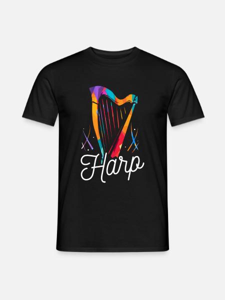 harp - Men's T-Shirt - black