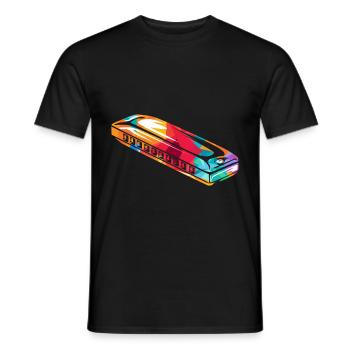 harmonica - T-shirt homme - noir - Devant - AI Model Male 178 light (178cm)